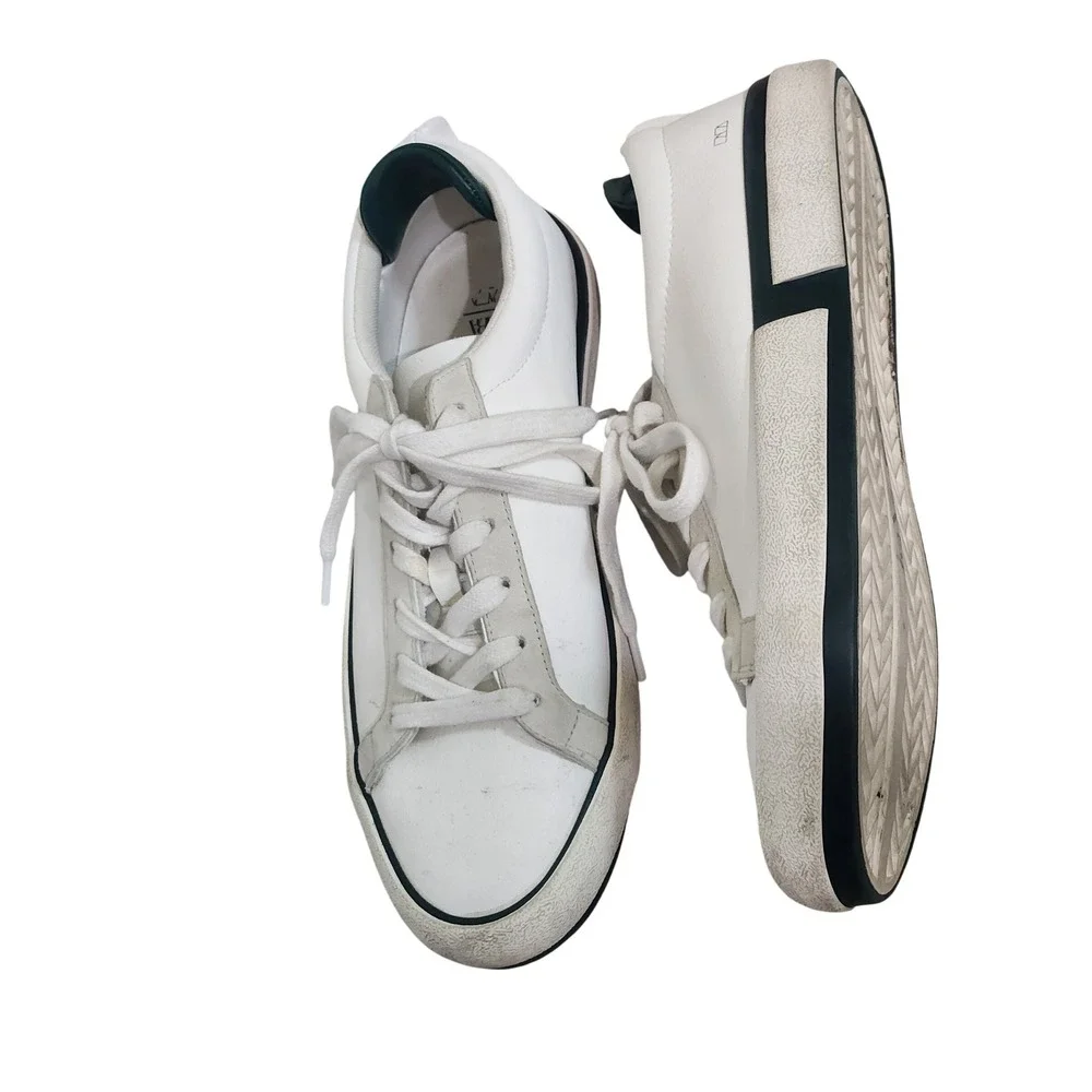 White & green Zara flat sneakers EU 39 | US 8.5‎
